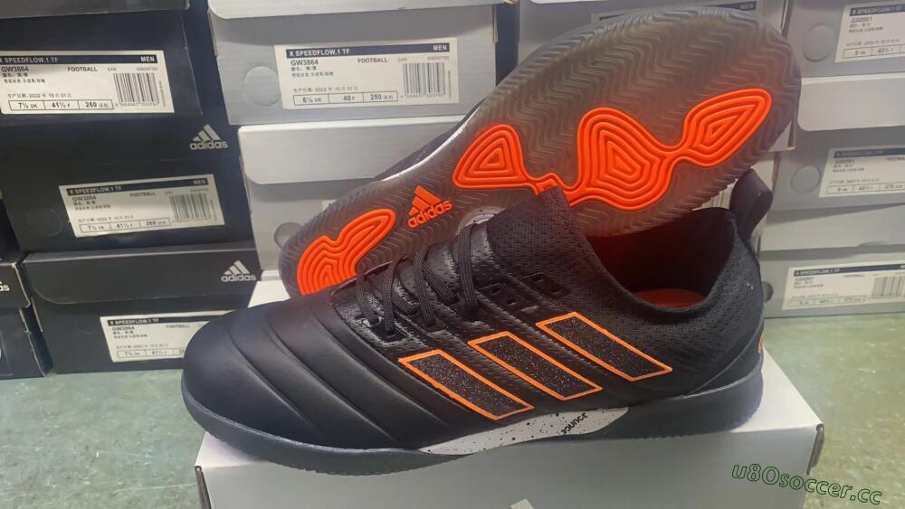 Men's Adidas Copa Tango 20.1 IC Indoor & Futsal Low-Tops Football Shoes - Black/Orange