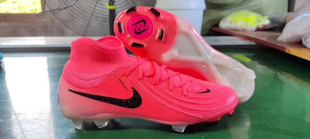 Men's Nike Phantom Luna Elite FG Firm Ground High-Tops Football Boots - Pink/Black