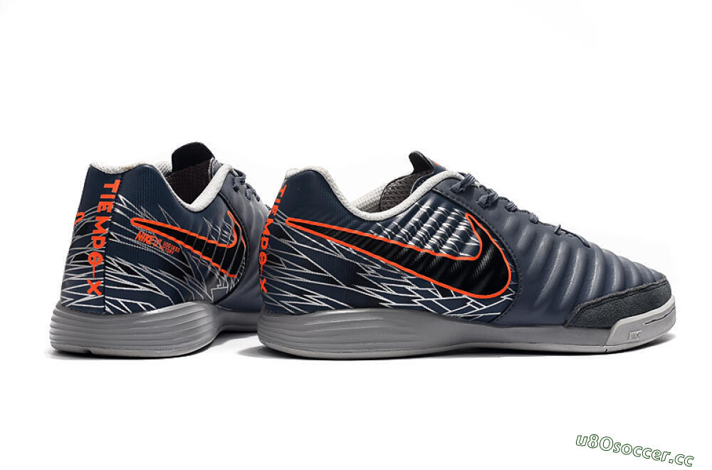 Men's Nike Tiempo Ligera 4 IC Indoor & Futsal Low-Tops Football Shoes - Grey/Red/Black 9