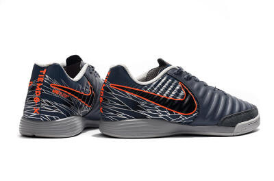 Men's Nike Tiempo Ligera 4 IC Indoor & Futsal Low-Tops Football Shoes - Grey/Red/Black