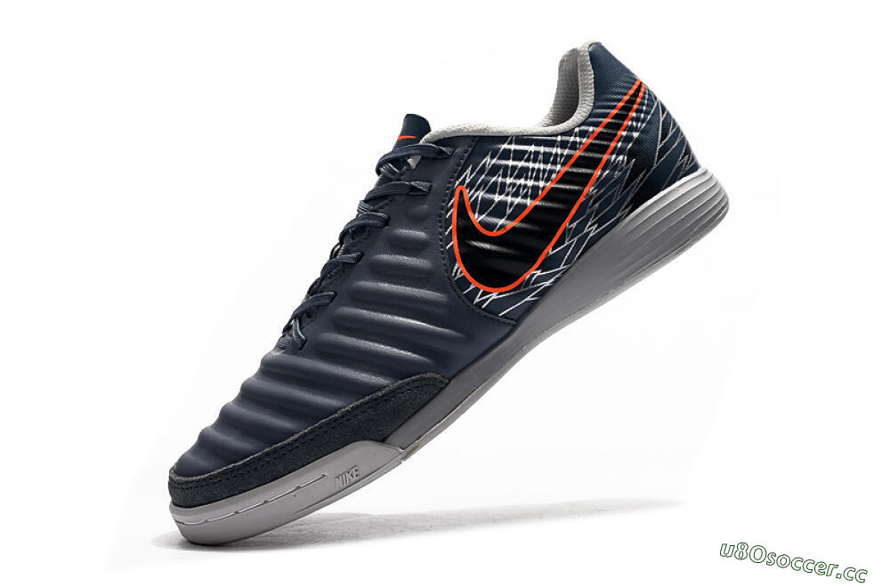 Men's Nike Tiempo Ligera 4 IC Indoor & Futsal Low-Tops Football Shoes - Grey/Red/Black 8