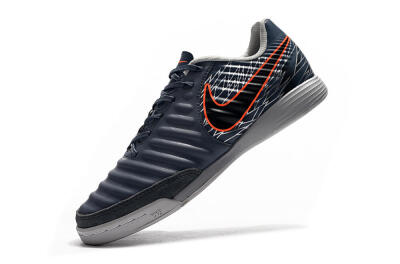 Men's Nike Tiempo Ligera 4 IC Indoor & Futsal Low-Tops Football Shoes - Grey/Red/Black