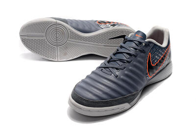 Men's Nike Tiempo Ligera 4 IC Indoor & Futsal Low-Tops Football Shoes - Grey/Red/Black