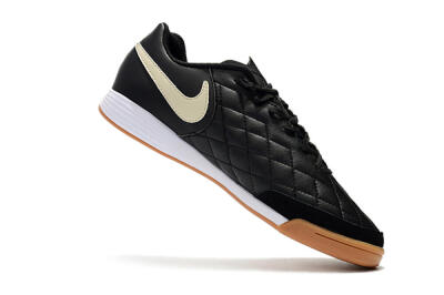 Men's Nike Tiempo Ligera 4 10R IC Indoor & Futsal Low-Tops Football Shoes - Black/Beige/Brown