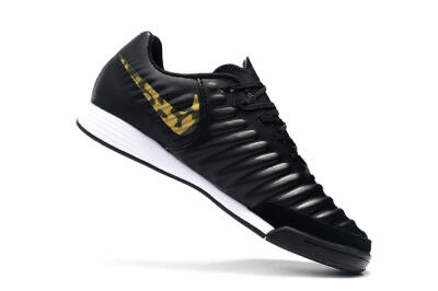 Men's Nike Tiempo Ligera 4 IC Indoor & Futsal Low-Tops Football Shoes - Black/Gold/White