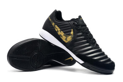 Men's Nike Tiempo Ligera 4 IC Indoor & Futsal Low-Tops Football Shoes - Black/Gold/White
