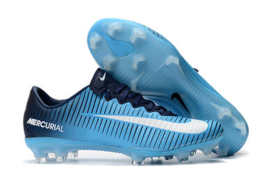 Men's Nike Mercurial Vapor 11 FG Firm Ground Low-Tops Football Boots - Blue/White/Black