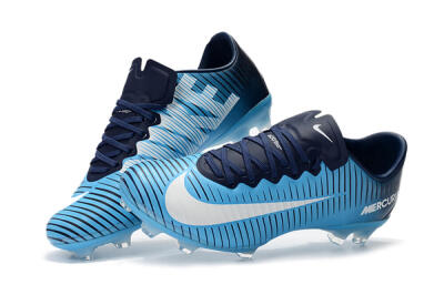 Men's Nike Mercurial Vapor 11 FG Firm Ground Low-Tops Football Boots - Blue/White/Black