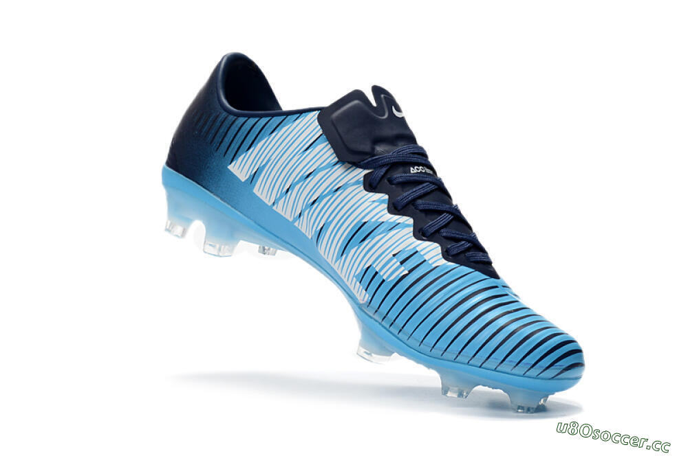 Men's Nike Mercurial Vapor 11 FG Firm Ground Low-Tops Football Boots - Blue/White/Black 7