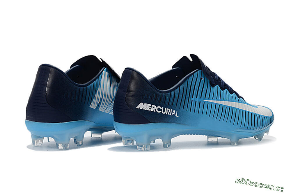 Men's Nike Mercurial Vapor 11 FG Firm Ground Low-Tops Football Boots - Blue/White/Black 9