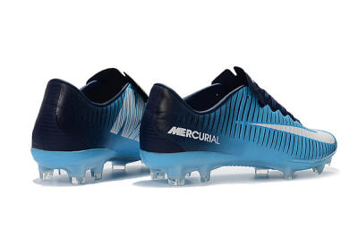Men's Nike Mercurial Vapor 11 FG Firm Ground Low-Tops Football Boots - Blue/White/Black