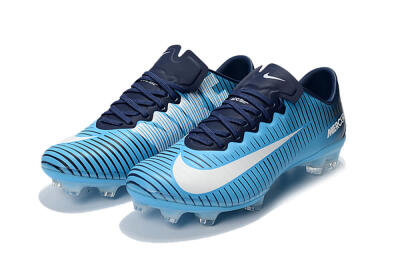 Men's Nike Mercurial Vapor 11 FG Firm Ground Low-Tops Football Boots - Blue/White/Black