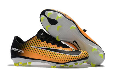 Men's Nike Mercurial Vapor 11 FG Firm Ground Low-Tops Football Boots - Orange/Black/White