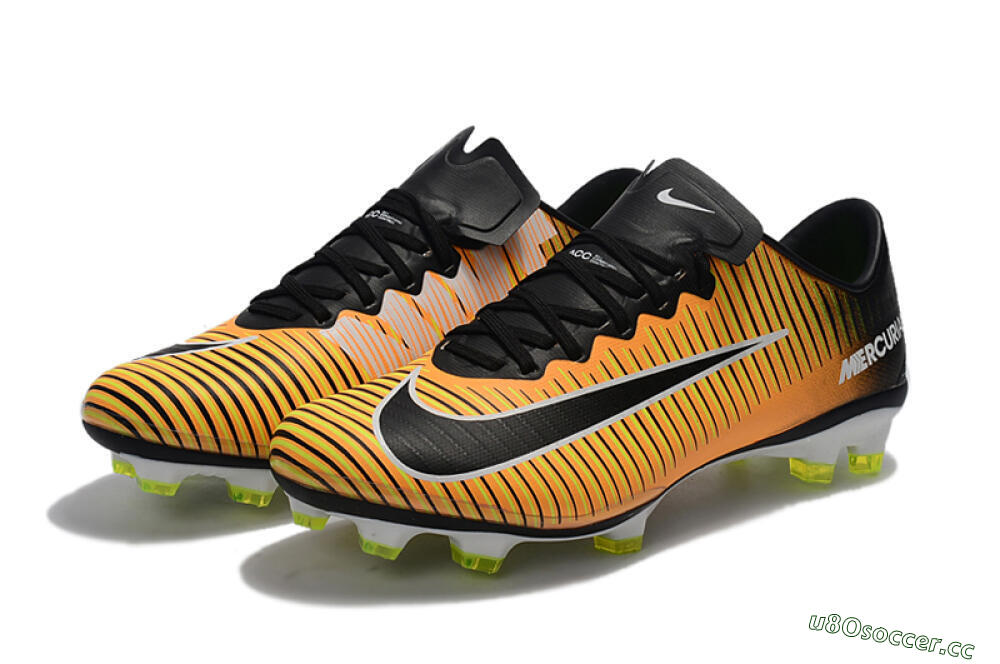 Men's Nike Mercurial Vapor 11 FG Firm Ground Low-Tops Football Boots - Orange/Black/White 5