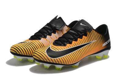 Men's Nike Mercurial Vapor 11 FG Firm Ground Low-Tops Football Boots - Orange/Black/White