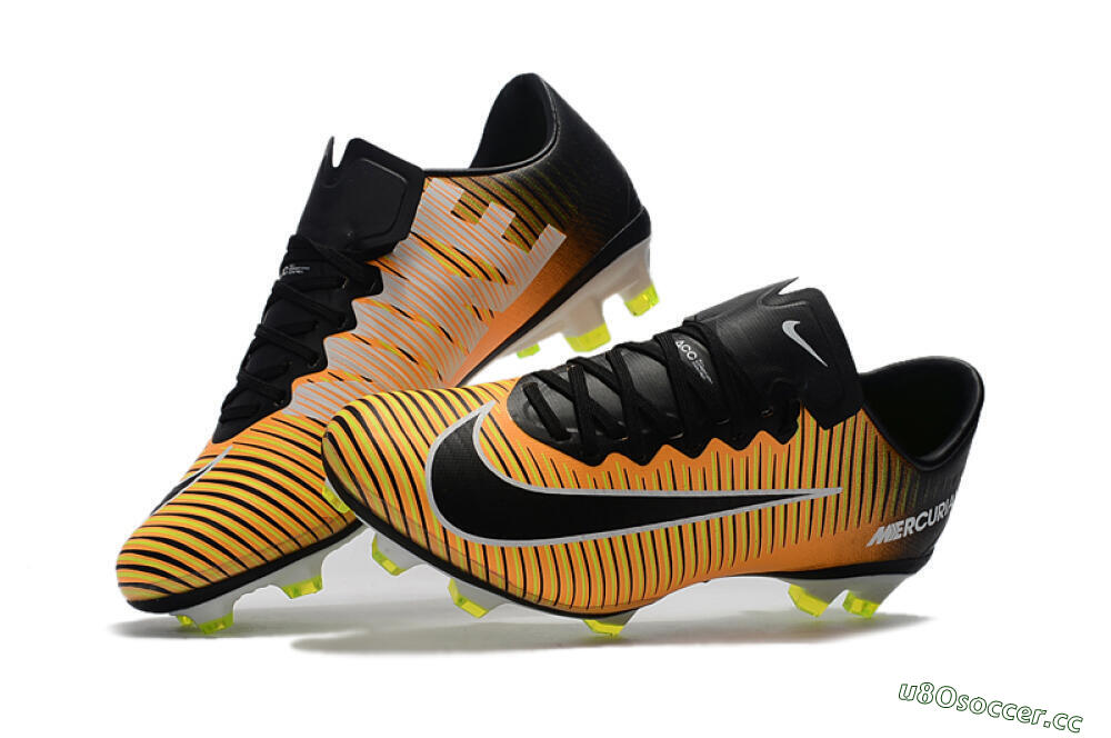 Men's Nike Mercurial Vapor 11 FG Firm Ground Low-Tops Football Boots - Orange/Black/White 6