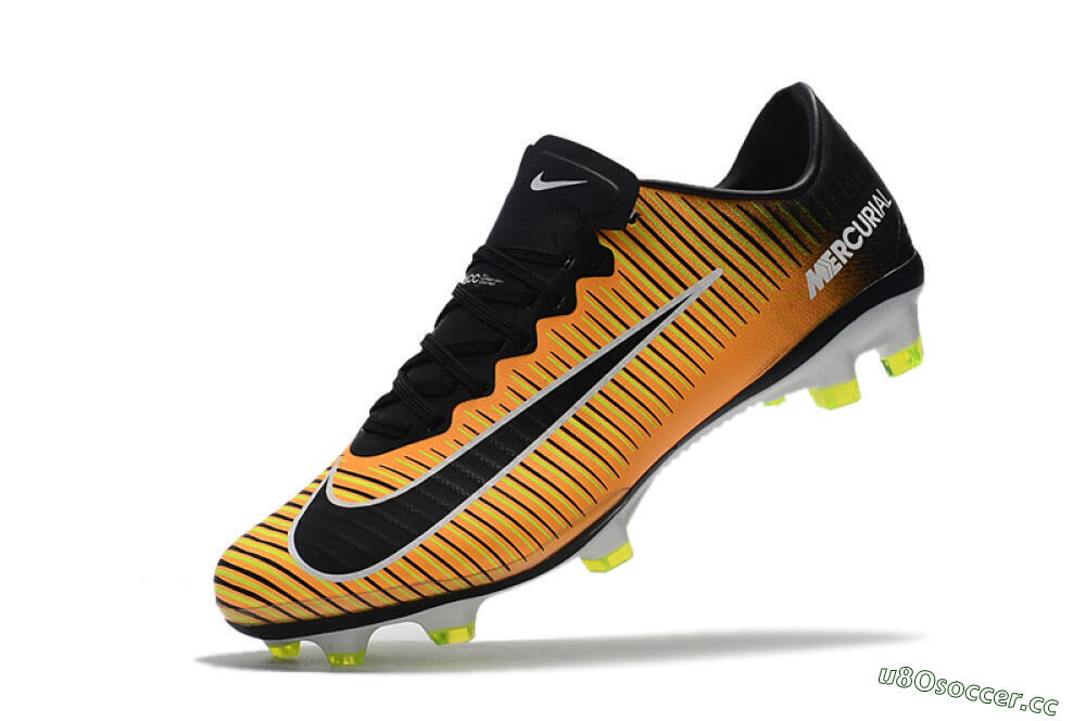 Men's Nike Mercurial Vapor 11 FG Firm Ground Low-Tops Football Boots - Orange/Black/White 8