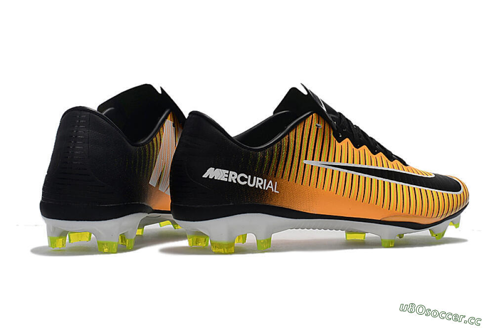 Men's Nike Mercurial Vapor 11 FG Firm Ground Low-Tops Football Boots - Orange/Black/White 9