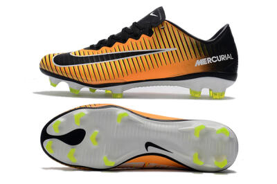 Men's Nike Mercurial Vapor 11 FG Firm Ground Low-Tops Football Boots - Orange/Black/White