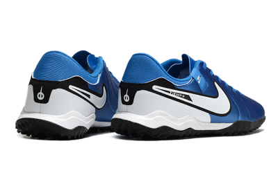 Men's Nike Tiempo Legend 10 Academy TF Artificial Turf Low-Tops Football Shoes - Blue/White/Black