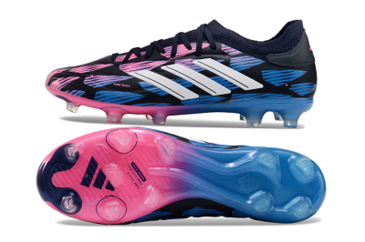 Men's Adidas Copa Pure 2 FG Firm Ground Low-Tops Football Boots - Black/Pink/Blue