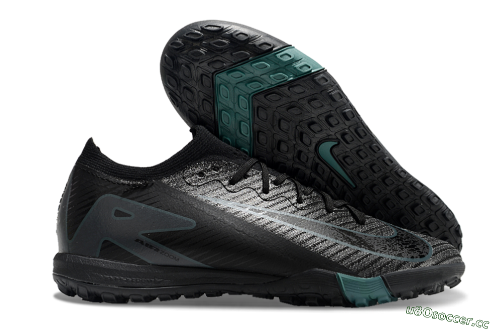 Unisex Nike Air Zoom Mercurial Vapor 16 Elite TF Artificial Turf Low-Tops Football Shoes - Black/Blue/Grey 2