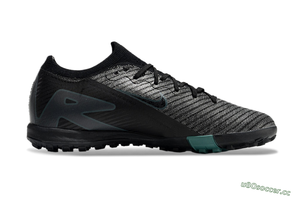 Unisex Nike Air Zoom Mercurial Vapor 16 Elite TF Artificial Turf Low-Tops Football Shoes - Black/Blue/Grey 6