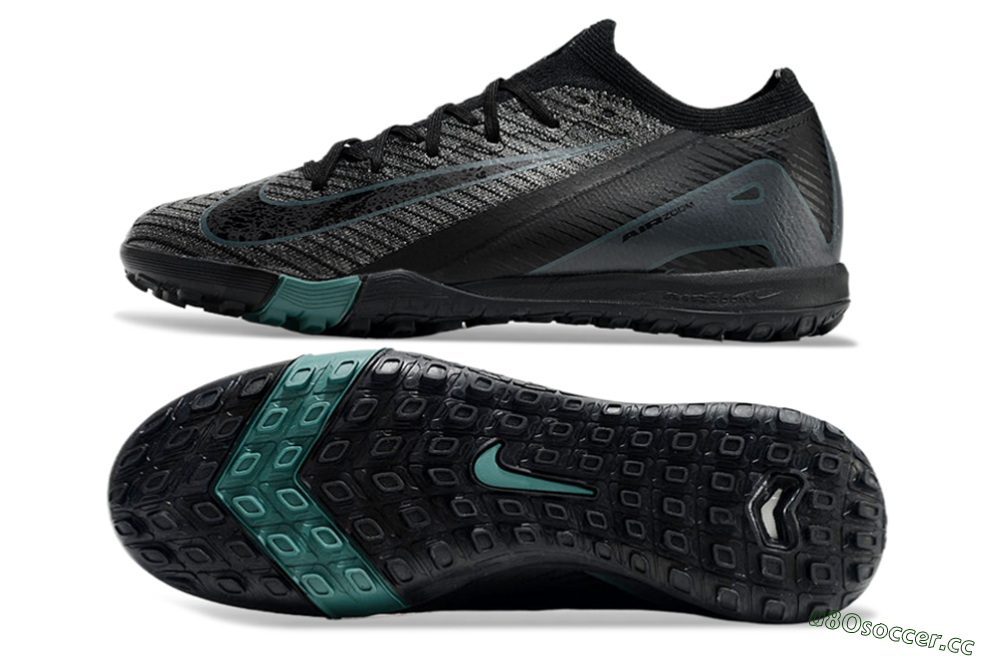 Unisex Nike Air Zoom Mercurial Vapor 16 Elite TF Artificial Turf Low-Tops Football Shoes - Black/Blue/Grey 1