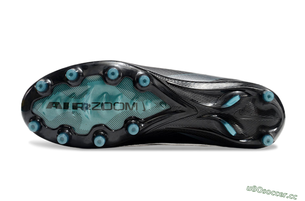 Unisex Nike Air Zoom Mercurial Vapor 16 Elite AG Artificial Grass Low-Tops Football Boots - Black/Grey/Blue 4