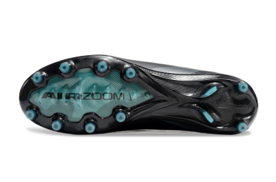 Unisex Nike Air Zoom Mercurial Vapor 16 Elite AG Artificial Grass Low-Tops Football Boots - Black/Grey/Blue