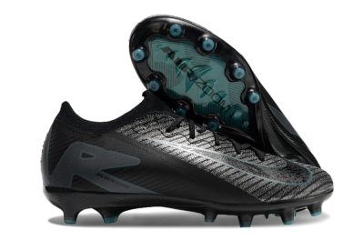 Unisex Nike Air Zoom Mercurial Vapor 16 Elite AG Artificial Grass Low-Tops Football Boots - Black/Grey/Blue