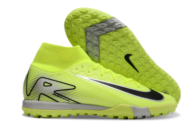 Unisex Nike Air Zoom Mercurial Superfly 10 Elite TF Artificial Turf High-Tops Football Shoes - Yellow/Silver/Black
