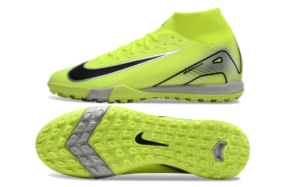Unisex Nike Air Zoom Mercurial Superfly 10 Elite TF Artificial Turf High-Tops Football Shoes - Yellow/Silver/Black