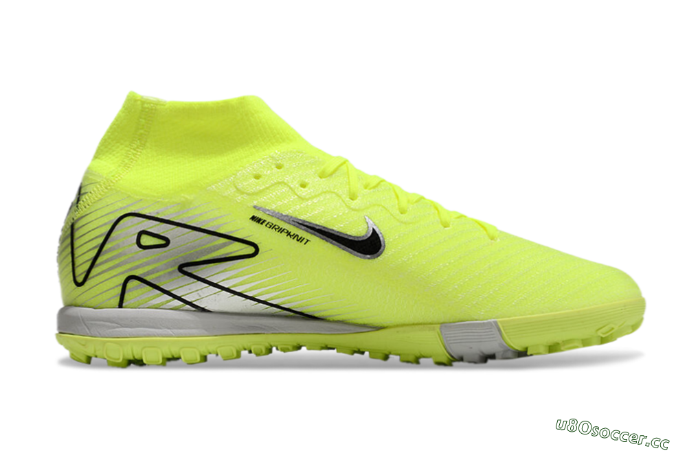 Unisex Nike Air Zoom Mercurial Superfly 10 Elite TF Artificial Turf High-Tops Football Shoes - Yellow/Silver/Black 6