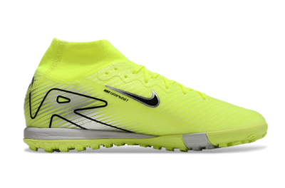 Unisex Nike Air Zoom Mercurial Superfly 10 Elite TF Artificial Turf High-Tops Football Shoes - Yellow/Silver/Black