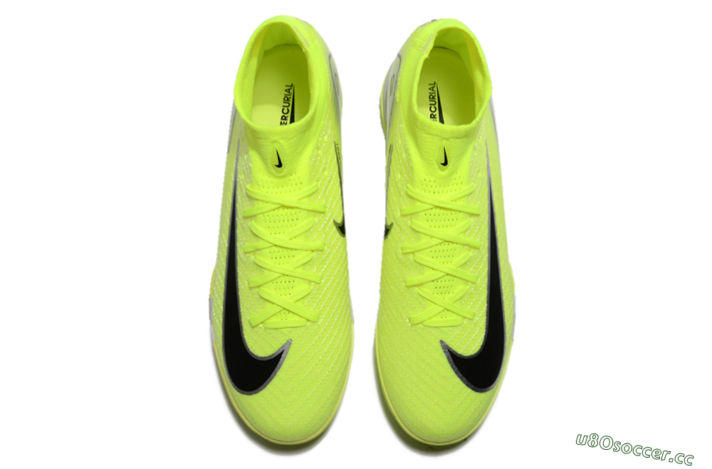 Unisex Nike Air Zoom Mercurial Superfly 10 Elite TF Artificial Turf High-Tops Football Shoes - Yellow/Silver/Black 7