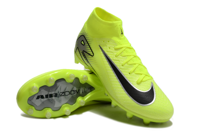 Unisex Nike Air Zoom Mercurial Superfly 10 Elite AG Artificial Grass High-Tops Football Boots - Yellow/Silver/Black