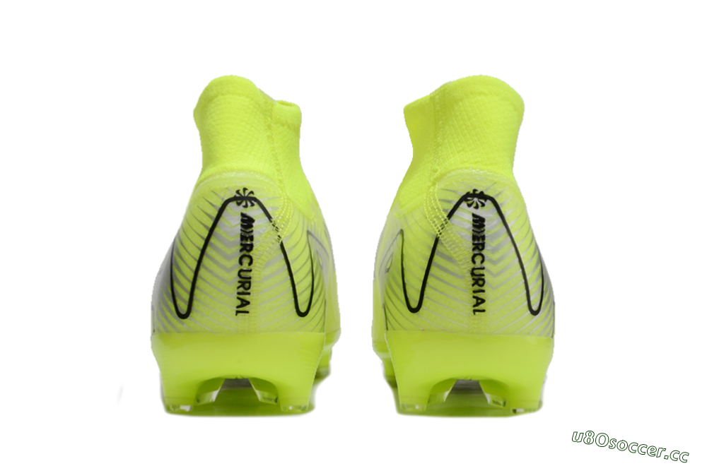 Unisex Nike Air Zoom Mercurial Superfly 10 Elite AG Artificial Grass High-Tops Football Boots - Yellow/Silver/Black 4