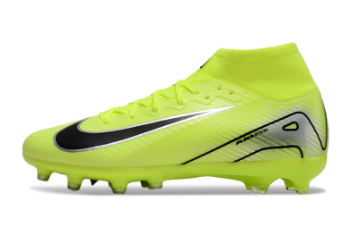 Unisex Nike Air Zoom Mercurial Superfly 10 Elite AG Artificial Grass High-Tops Football Boots - Yellow/Silver/Black