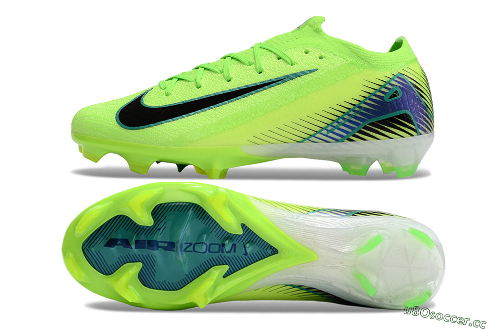 Unisex Nike Air Zoom Mercurial Vapor 16 Elite FG Firm Ground Low-Tops Football Boots - Green/Black 1