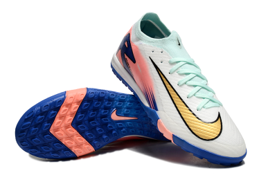 Men's Nike Air Zoom Mercurial Vapor 16 Elite TF Artificial Turf Low-Tops Football Shoes - Jade/Pink/Blue