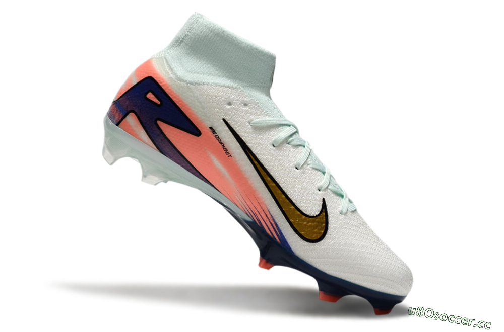 Unisex Nike Air Zoom Mercurial Superfly10 Elite FG Firm Ground High-Tops Football Boots - Jade/Pink/Blue 4