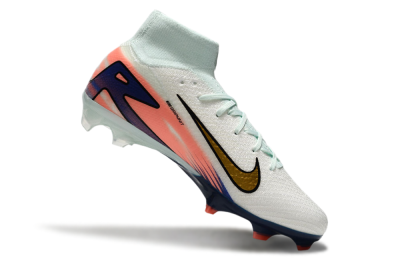 Unisex Nike Air Zoom Mercurial Superfly10 Elite FG Firm Ground High-Tops Football Boots - Jade/Pink/Blue