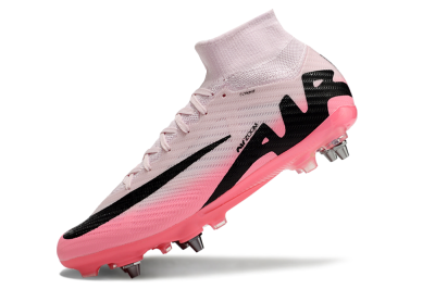 Men's Nike Air Zoom Mercurial Superfly 9 Elite SG Soft Ground High-Tops Football Boots - Pink/Black