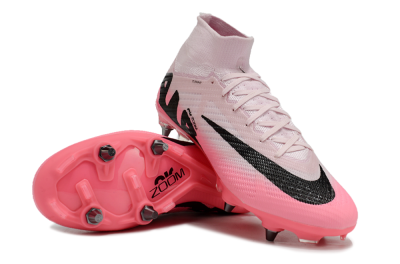 Men's Nike Air Zoom Mercurial Superfly 9 Elite SG Soft Ground High-Tops Football Boots - Pink/Black