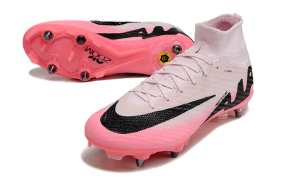 Men's Nike Air Zoom Mercurial Superfly 9 Elite SG Soft Ground High-Tops Football Boots - Pink/Black