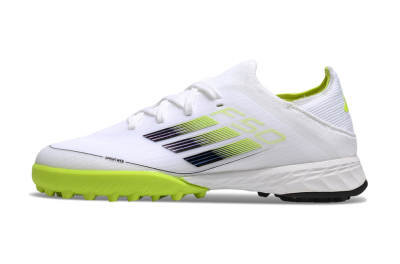 Men's Kids Adidas F50 Elite TF Artificial Turf Low-Tops Football Shoes - White/Black/Green