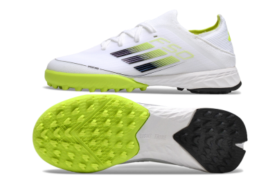 Men's Kids Adidas F50 Elite TF Artificial Turf Low-Tops Football Shoes - White/Black/Green