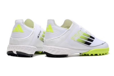 Men's Kids Adidas F50 Elite TF Artificial Turf Low-Tops Football Shoes - White/Black/Green