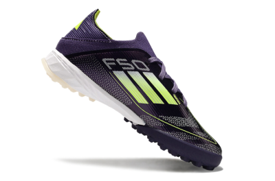 Kids Kids Adidas F50 Elite TF Artificial Turf Low-Tops Football Shoes - Purple/Green/White